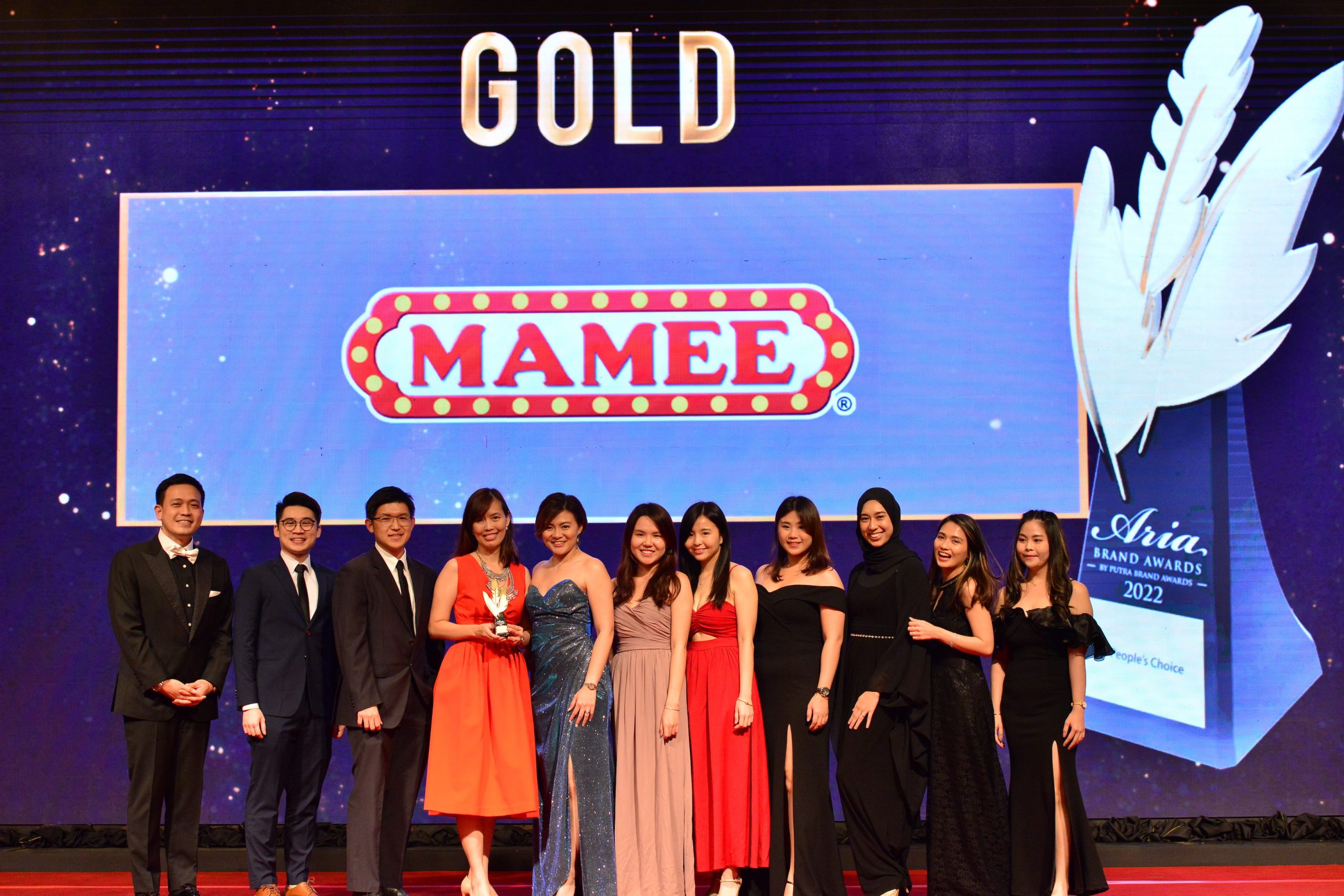 MAMEE wins Gold in Foodstuff category at Putra Aria Brand Awards 2022